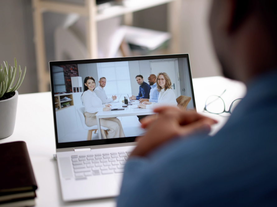 Business owner collaborating with a virtual assistant for increased efficiency.