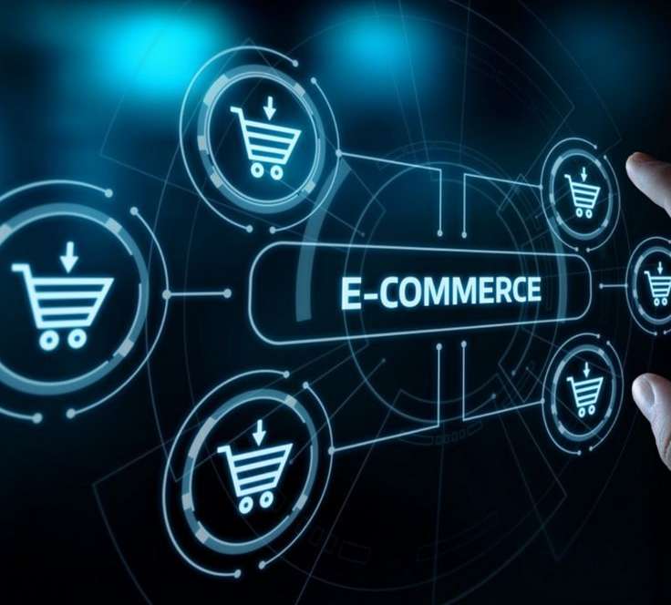 E-commerce outsourcing team managing online orders and logistics